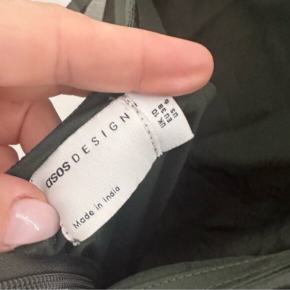 ASOS Forest Green Spaghetti Strap Maxi Dress Size 6 NWT - Picture 5 of 6